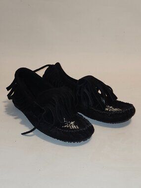 MANITOBAH MUK LUKS HARVESTER Beaded Size 8 Women's Moccasins L8M6